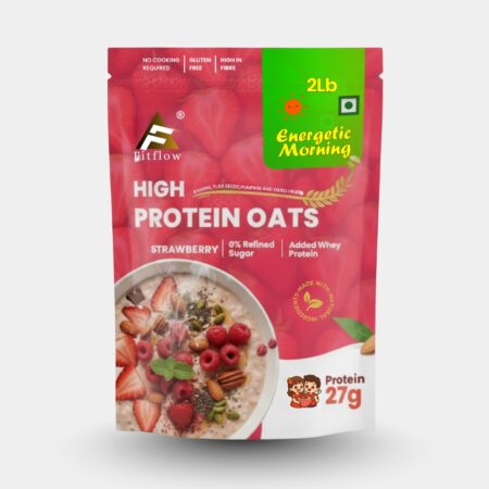 Fitflow High Protein Oats Strawberry | 27g Protein