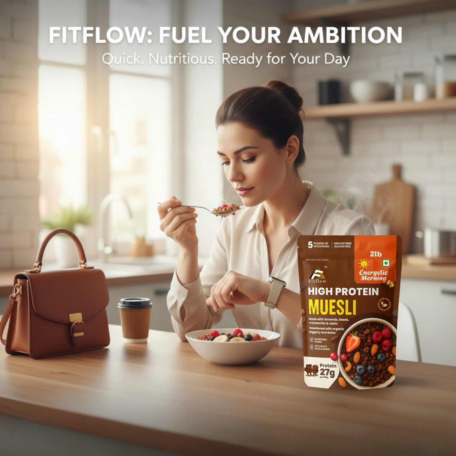 Fitflow High Protein Muesli | 27g Protein - Image 7